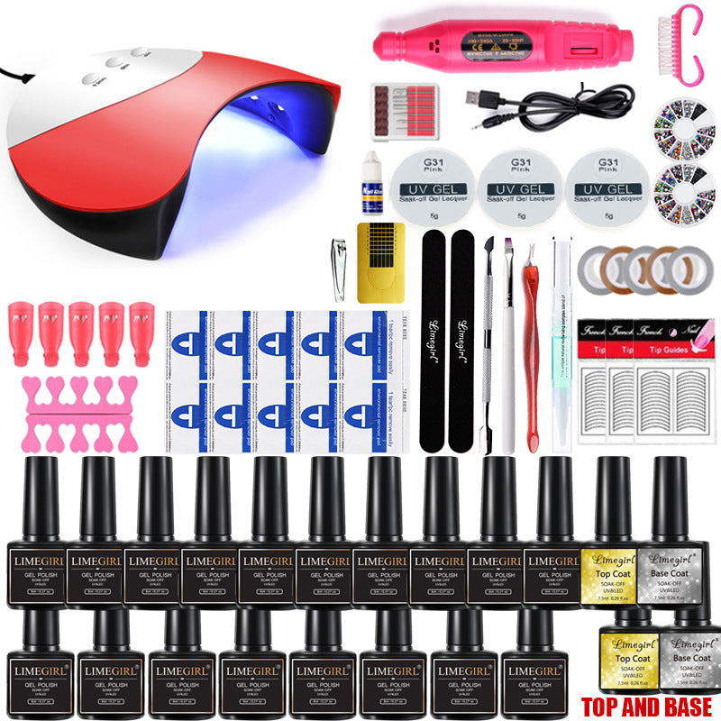 Nail Art Set UV Lamp Polishing Machine