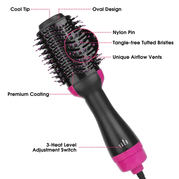 Hot Hair Brush 4 In 1 Hair Dryer