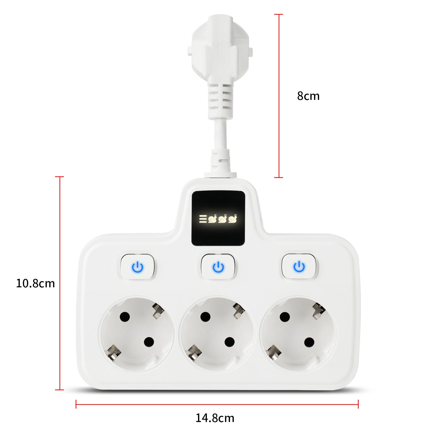 Conversion Socket 3-hole Power Strip