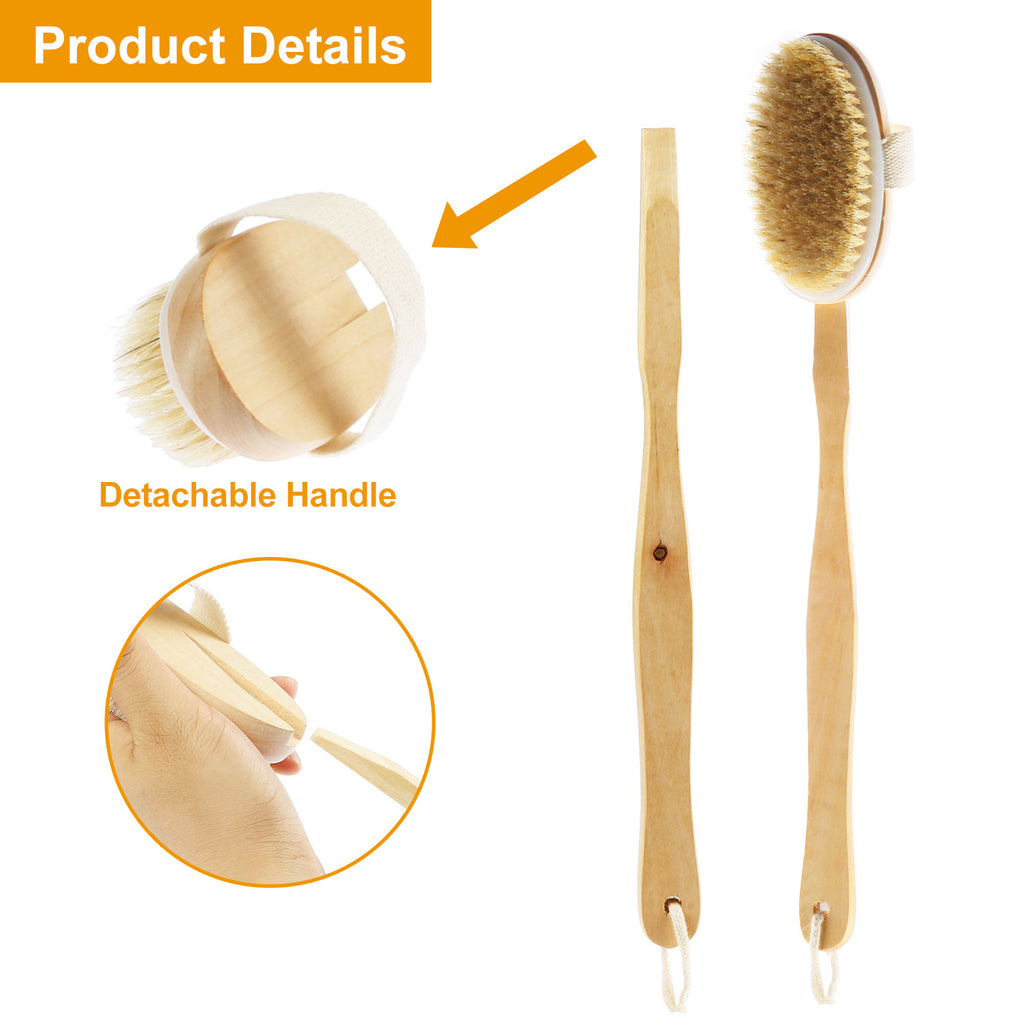 Bath Brush 15in Shower Body Back Scrubber
