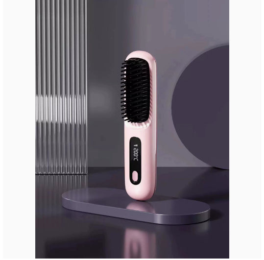 2 In 1 Straight Hair Comb Wireless Hair Straightener