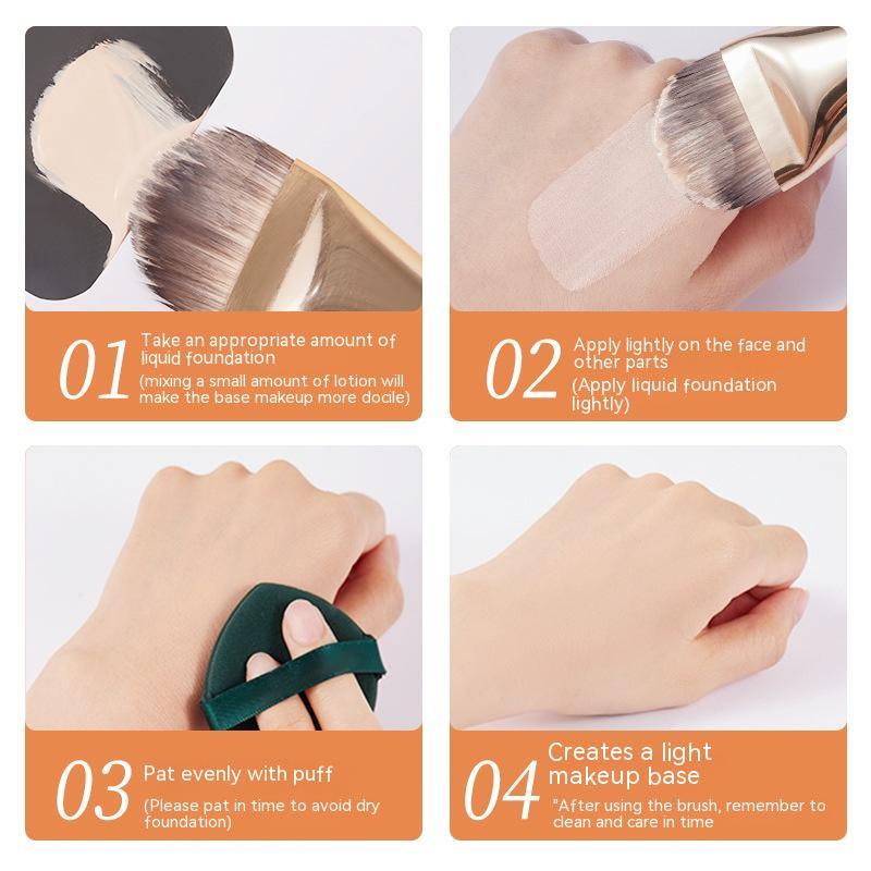 Lightweight Seamless Flat Head Base Makeup Facial Care Brush