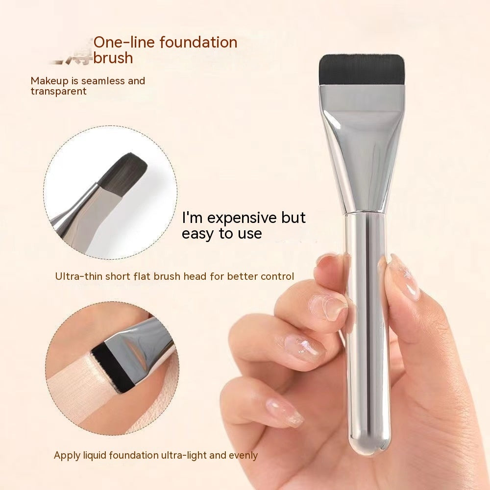One-line Powder Foundation Brush Flat Head