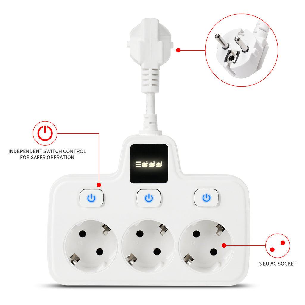 Conversion Socket 3-hole Power Strip